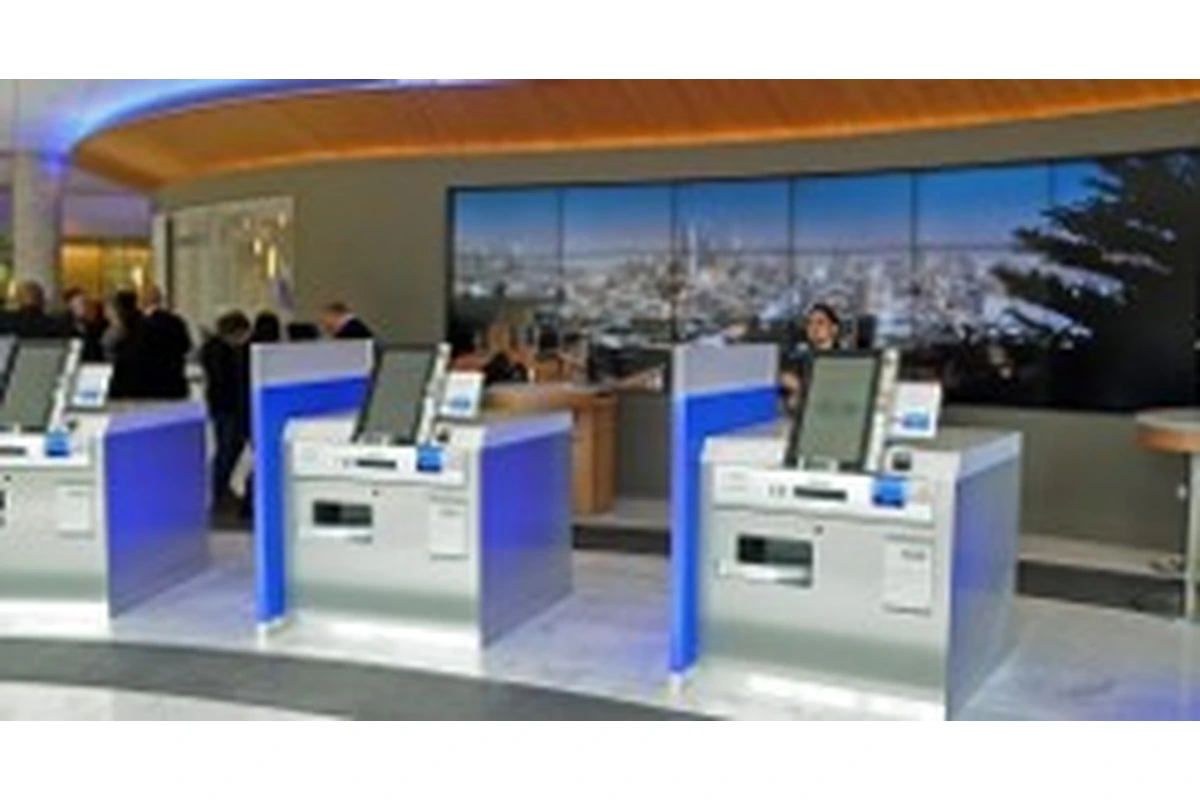 Digital screens in a Chase branch