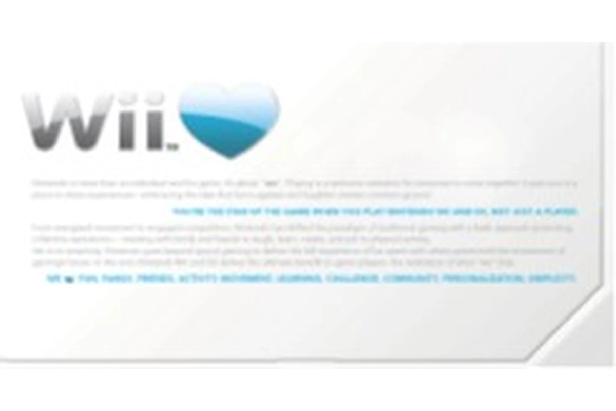 Nintendo Wii presentation slide