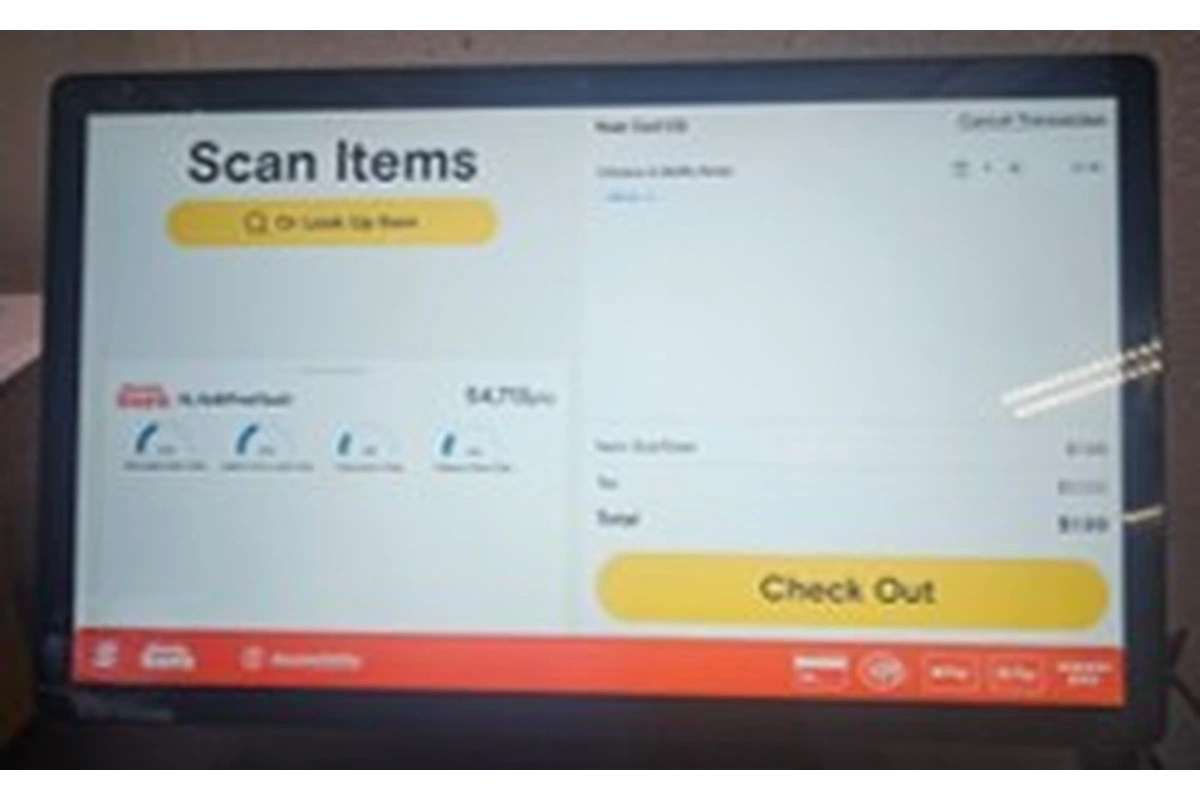 Self-checkout scan screen